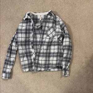 Plaid Kids Shirt - Black and White
